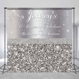 Allenjoy Silver Sequin Diamonds Custom 30Th Birthday Backdrop