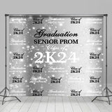 Allenjoy Silver Sparkle Bokeh Prom Repeat Graduation Backdrop