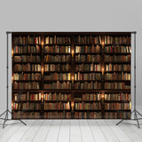 Allenjoy Simple Bookshelf Lights Back To School Backdrop