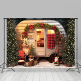 Allenjoy Simple Farmhouse Kitchen Christmas Tree Backdrop