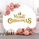 Allenjoy Simple Gold Glitter Merry Christmas Party Backdrops