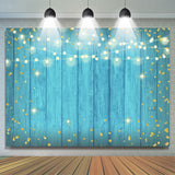 Allenjoy Simple Tiffany Blue Glitter Happy Birthday Backdrop