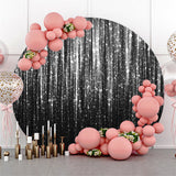 Allenjoy Sliver Bokeh Glitter Bright Round Birthday Backdrop