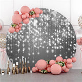 Allenjoy Sliver Glitter Bokeh Simple Circle Birthday Backdrop