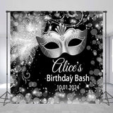 Allenjoy Sliver Mask Bokeh Dots Custom Birthday Backdrop