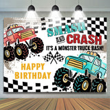 Allenjoy Smash And Crash Car Adventure Birthday Backdrop