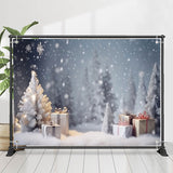 Allenjoy Snowflake Gift Boxs Xmas Trees Christmas Backdrop