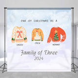 Allenjoy Snowflake Sweater Custom 1St Christmas Birthday Backdrop