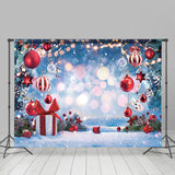 Allenjoy Snowy Bauble Gifts Bokeh Merry Christmas Backdrop