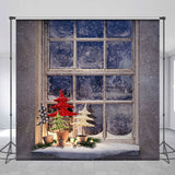 Allenjoy Snowy Light Window Christmas Tree Photo Backdrop