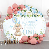 Allenjoy Some Bunny Is Turning One Flower Birthday Backdrop