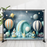 Allenjoy Space Capsule Star Plant Balloons Birthday Backdrop