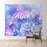 Allenjoy Sparkling Bokeh Custom Sweet 16 Birthday Backdrop