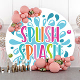 Allenjoy Splish Splash Water Droplets Round Party Backdrop