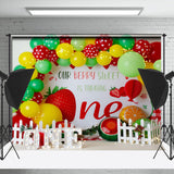 Allenjoy Strawberry Balloons 1St Birthday Photography Backdrop