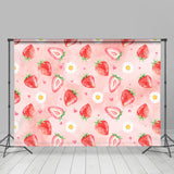 Allenjoy Strawberry Daisy Pink Girls Dance Party Backdrop