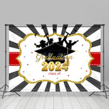 Allenjoy Stripes Frame Graduation Class Of 2023 Backdrop