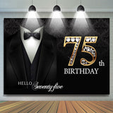 Allenjoy Suit Elegant Hello 75Th Birthday Backdrop Men