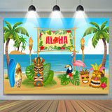 Allenjoy Summer Aloha Photo Backgruond Beach Wooden Sculpture