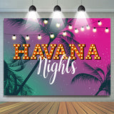 Allenjoy Summer Birthday Happy Havana Nights Backdrop Banner