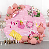 Allenjoy Summer Pool Party Themed Circle Swimming Backdrop