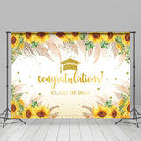 Allenjoy Sunflower Congrats Class Of 2023 Graduation Backdrop