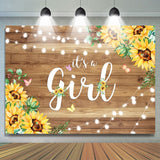 Allenjoy Sunflower It S A Girl Baby Shower Photography Backdrop