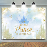 Allenjoy Sweet Crown Castle Prince Baby Shower Backdrop