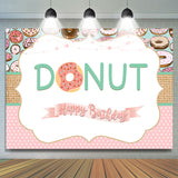 Allenjoy Sweet Donut Happy Birthday Party Backdrop For Girl