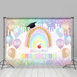 Allenjoy Sweet Rainbow Class Of 2023 Graduation Backdrop