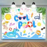 Allenjoy Swimming Pool Kids Birthday Photo Party Backdrop