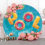 Allenjoy Swimming Pool Party Summer Round Backdrop Cover