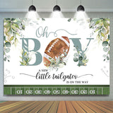 Allenjoy Tailgater Football Oh Boy Baby Shower Backdrop