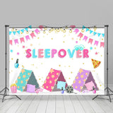 Allenjoy Tents Flag Glitter Stars Sleepover Party Backdrop