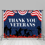 Allenjoy Thank You Veterans Usa Patriotic Party Backdrop