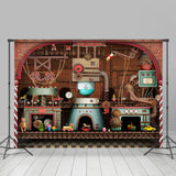 Allenjoy Toy Factory Steampunk Photoshoot Christmas Backdrop