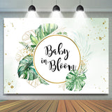 Allenjoy Tropical Monstera Greenery Baby Shower Backdrop