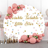 Allenjoy Twinkle Twinkle Litter Star Birthday Circle Backdrop