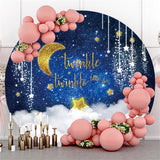 Allenjoy Twinkle Twinkle Little Star Birthday Round Backdrop