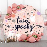 Allenjoy Two Spooky Halloween Round 2Nd Birthday Backdrop