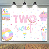 Allenjoy Two Sweet Rainbow Desserts Happy Birthday Background