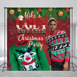 Allenjoy Ugly Sweater Plant Custom Photo Christmas Backdrop