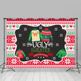 Allenjoy Ugly Sweater Snowflakes Christmas Party Backdrop