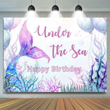 Allenjoy Under The Sea Mermaid Girls Backdrop Birthday