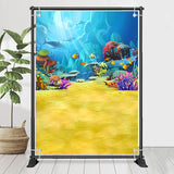 Allenjoy Underwater World Cetacean Fish Birthday Backdrop