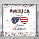 Allenjoy Usa Flag Sunglasses Custom 3Rd Birthday Backdrop