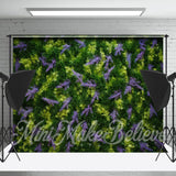 Allenjoy Vibrant Lavender Greenery Plants Spring Backdrop