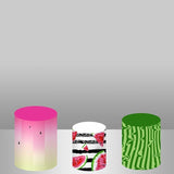 Allenjoy Watermelon Summer Backdrop Plinth Cylinder Cover Kit