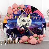 Allenjoy Welcome Little Nightmare Halloween Round Backdrop