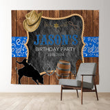 Allenjoy Western Cowboy Wood Custom Birthday Party Backdrop